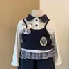 Conjunto de Bebé para Niña 2026 Primavera y Otoño Estilo Coreano Infantil Moderno Nuevo Conejo Policía Falso Conjunto de Tres Piezas