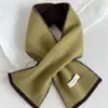 Cachecol Dupla Face 100% Lã Estilo Britânico Cachecol Pequeno Dupla Face Feminino Outono e Inverno Novo Cachecol Quente de Lã