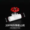 Accesorios para tuberías de agua PPR Soldadura por fusión Vástago ascendente de cobre Válvula de cierre Interruptor de agua 2025324 puntos Accesorios para tuberías domésticas Válvula de unión