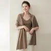 100% Cachemir Puro 2026 Otoño/Invierno Nuevo Estilo para Mujer Calentador de Cuello Jacquard Hueco Bufanda Protectora Cálida Bufanda de Punto