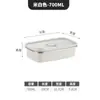 Acero inoxidable 304 caja sellada de grado alimenticio japonés para verduras y frutas traje especial congelado almacenamiento pintura en aerosol