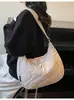 Bolsa Transversal Feminina Bordada em Algodão, Estilo Novo de Inverno Transfronteiriço, Bolsa de Ombro Leve de Grande Capacidade Casual, Bolsa Versátil para o Dia a Dia