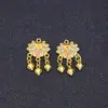 Colgante Auspicioso Tradicional de Loto con Goteo de Oro Pulsera de Cuerda Trenzada Hecha a Mano Accesorios de Joyería con Cuentas Adorno Colgante