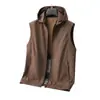 Chaleco casual para hombre transfronterizo 2026 primavera y otoño con capucha desmontable con cremallera chaqueta sin mangas para personas jóvenes y de mediana edad a la moda