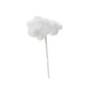 Pastel de Cumpleaños de Globo Aerostático Estéreo Adornos Decorativos Nubes de Malvavisco de Felpa Bandera para Pastel de Mesa de Postres