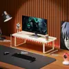 Prateleira de Armazenamento para Mesa, Suporte para Monitor de Computador, Organizador de Teclado, Suporte para Laptop