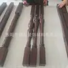 Corrimãos de Escada em Madeira Maciça, Madeira de Borracha, Acabamento Pintado, Corrimãos Internos de Mezanino, Casa Duplex de Vila, Cor de Noz, Coluna Geral em Estoque