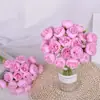 Flores Artificiales Transfronterizas Ramo de Peonías de 27 Cabezas Atado con Rafia Camelia Rosa Estilo Ins Fabricante de Flores Artificiales Artículos de Año Nuevo