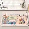 Novo Tapete de Terra de Diatomáceas Zootopia 2 Resistente ao Desgaste Antiderrapante Entrada de Banheiro Absorvente de Água Secagem Rápida