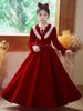 Faldas para Niñas, Vestidos de Otoño e Invierno para Niños, Faldas Largas para Niñas Pequeñas, Vestidos para Actuación de Piano, Vestidos de Princesa, Vestidos Rojos para Niñas de las Flores