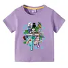 2026 Nuevo Comercio Exterior Transfronterizo Minecraft Algodón Verano Niños Manga Corta Niños Camiseta Delgado Camiseta Superior