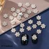 Nuevo Copo de Nieve Navideño Transfronterizo Metal Diamante Joyería Manicura Uñas Hueco Diamante Completo Manicura Uña Usable Joyería de Diamantes