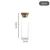 Garrafa Personalizada Boca Reta 30 Tampa de Bambu Ninho de Pássaro Garrafa para Exibição de Flores Secas Tubo de Ensaio Garrafa dos Desejos Chá Chá Aromatizado Sub-engarrafamento Garrafa de Doces
