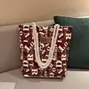 Bolso Barato de Fábrica Casual Versátil con Letras Bolso de Hombro Estilo Japonés y Coreano ins Bolso Tote Sencillo Bolso de Estudiante Moderno