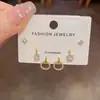 Conjunto de Brincos Redondos de Zircônia de Três Peças da Moda Exquisita Coreana e Japonesa Versátil para Mulheres, Brincos Simples Elegantes para o Dia a Dia Atacado