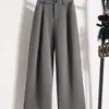 Pantalones de Traje Fluidos de Cintura Alta con Descuento de Marca 2026 Pantalones Largos Casuales para Mujer Tallas Grandes Rectos Adelgazantes de Pierna Ancha Pantalones de Vestir
