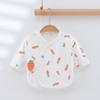 Four Seasons Newborn Velcro Meia Costas Roupas Botão de Pressão Protetor Duplo de Barriga 100% Algodão Uma Base Desossada Pin