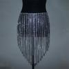 Banquete sexy borla sutiã saia terno brilhante multicamadas strass biquíni corpo corrente feminino corpo corrente