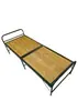 Cama de Ferro, Cama Dobrável, Cama Auxiliar, Cama de Obra, Cama Simples de Casal, Cama de Solteiro para Quarto de Aluguel Adulto, Cama de Bambu para Intervalo
