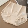 Pantaleta de Algodón de Color Sólido Ligera de Plástico Cintura Alta Abdominal para Mujer Pierna Larga Entrepierna de Algodón Transpirable Agradable a la Piel Bolso para Cadera Calzones para Mujer