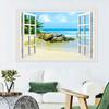 Hongyan Ventana Falsa Olas Playa Palmera Vacaciones de Ocio Decoración de Hotel Escénico FX82054-82058