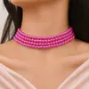 Colar Francês Elegante Pérola Elegante Colar de Luxo Leve Cruz Fronteiriça Comércio Exterior Moda Acessórios para Jantar
