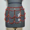 Moda Transfronteriza Europea y Americana Cadena Corporal de Perlas Sentido del Diseño Múltiples Capas Ropa Exterior Cadena para el Pecho Cadena para la Cintura Traje Sexy de Dos Piezas