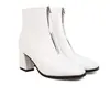 2022 novas botas femininas europeias e americanas para outono e inverno costura zíper frontal botas curtas de cavaleiro botas de salto alto grossas 40-48 botas de comércio exterior
