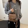 Mochila de Gran Capacidad de Moda Estilo Nuevo 2024 Combinable con Todo Estilo Coreano a Cuadros Costuras en Contraste de Color Simple Casual Ins Bolso Bandolera