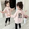 Blusas de algodón puro para niñas, nuevo estilo otoño 2026, camiseta interior básica para niñas, camiseta de manga larga para niñas mayores, primavera y otoño
