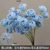 Juego de 10 Piezas de Flores para Boda en Tonos Azules para Decoraciones de Pasillo de Salón de Bodas, Arreglos Florales, Decoraciones de Fondo y Decoraciones de Escenario con Flores Artificiales