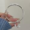 Pulsera Popular Floral de Plata Pura para Mujer, Sencilla y de Moda, Pulsera Ajustable Chapada en Plata, Brazalete de Plata, Venta al por Mayor desde la Fábrica de Origen