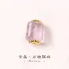Contas Soltas de Cristal Quadradas Coloridas Preservadas com Banho de Ouro, Contas Quadradas de Cristal Roxo Rosa Transparentes para Fazer Joias DIY, Contas Soltas no Atacado