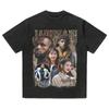 Estação independente do eBay masculina de verão estilo retrô americano lavado com aspecto desgastado, solta, hiphop, Street, manga curta, moda, comércio exterior