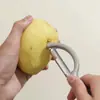 Faca de descascar em aço inoxidável, descascador de maçã, ferramenta de cozinha multifuncional para frutas