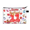 2025 Feliz Cumpleaños 1-12 Meses Bolsa de Regalo Neceser Plegable para Mujer Bolsa de Dulces Almacenamiento Lavado