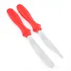 Espátula de Acero Inoxidable para Crema Mango de Plástico Cuchillo Desmoldador de Pasteles de Tres Piezas Set de Herramientas para Hornear Untar Mermelada