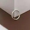 Anillo de la Suerte Anillo de Plata de Ley S925 para Mujer Estilo Normcore Moda Ins Ropa de Trabajo Versátil Elegante Anillo Apilable de Corazón