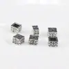 Anillo de pulsera de cordón con cuentas de plata Xizang de aleación, separadores de cordón, anillo de cuentas de cristal, cuentas sueltas, cuentas de hilo, accesorios de joyería DIY