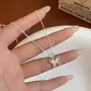 Novo 2025 Estilo Coreano Banhado a Prata 925 Moda Acessível Luxo Colar Feminino Ins Nicho Doce Design Acessórios
