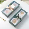 Caja de Embalaje para Pasteles de Copo de Nieve Caja de Regalo Caja Vacía Caja Transparente para Pastel de Frijol Mungo Galleta Caja para Pasteles de Piña Pastel de Luna Pastel de Yema de Huevo