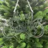 Adornos navideños Adornos para árbol de Navidad Copo de nieve transparente Cristal acrílico Colgante creativo Copo de nieve navideño