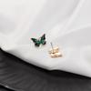 Pendientes pequeños con diseño de mariposa, exquisitos, elegantes, japoneses y coreanos, con pintura al óleo francesa, estilo Mori, sencillos y combinables.