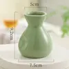 Estilo Crema de Ins Cerámica de Escritorio Jarrón Pequeño Renovación de Habitación Objetos Pequeños Cálidos Adornos de Flores Artificiales Decoración de Oficina