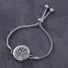 Regalo novia acero titanio hueco aromaterapia abierto pulsera aceite esencial tamaño ajustable europeo y americano pulsera perfume moda