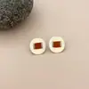 Pendientes Redondos Geométricos de Flor de Aguja Plateada Transfronterizos Europeos y Americanos Pendientes de Nicho de Gama Alta Pendientes de Moda Estilo Simple Minimalista