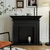 Chimenea Decorativa Gabinete con Fuego Simulado Estilo Francés, Gabinete de Almacenamiento Divisorio Moderno Minimalista para Entrada Pasillo Vestíbulo con Atomización de Llama