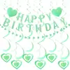 Bestseller transfronterizo: Guirnalda de corazón verde 3D PVC St. Decoración irlandesa de Año Nuevo del Día de San Patricio de la fábrica original