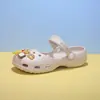 Estilo pai e filho fofo hambúrguer torrada comida brinquedo pingente de sapato ballet crocs acessórios DIY destacável antiderrapante resistente a odores
