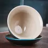 Juego de Tazas de Té de Cerámica Negra Degradada de Tres Tapas Individual con Tapa No Caliente Juego de Té Kung Fu Taza de Té Ceremonia del Té Tazas de Té